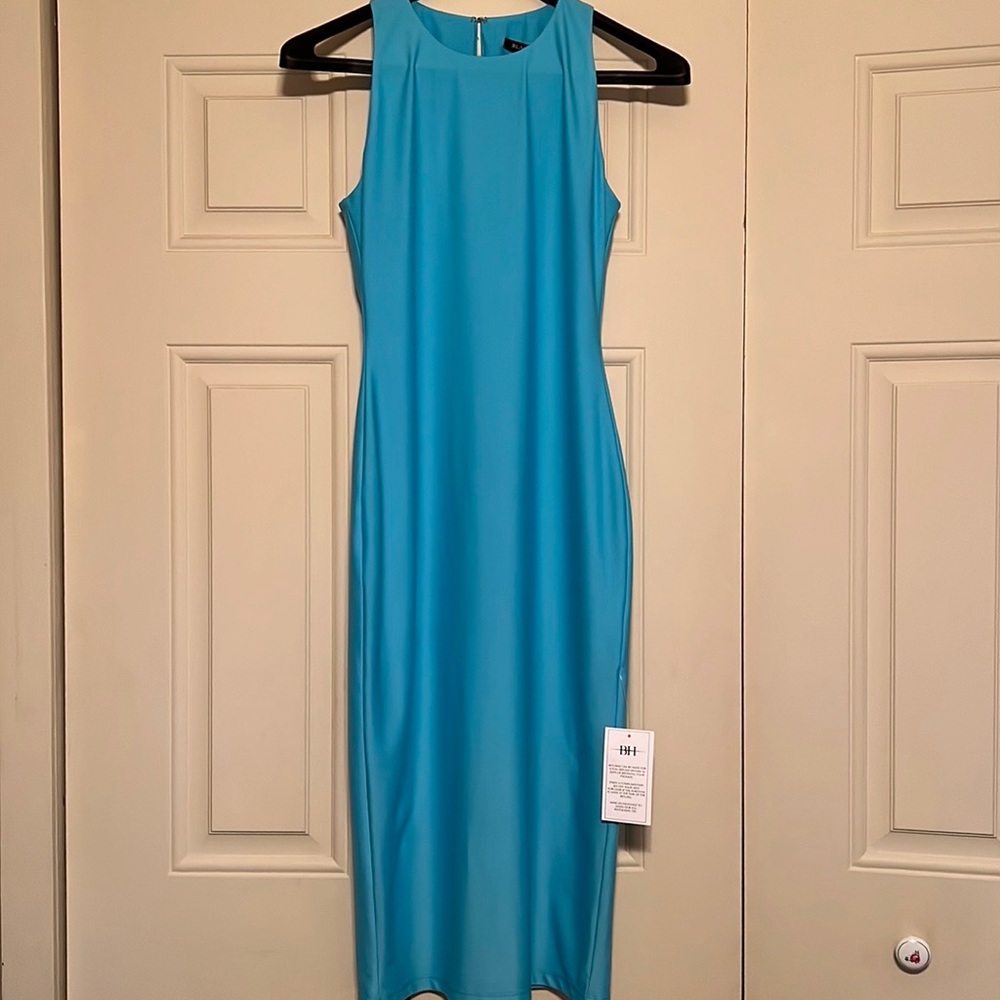 Aqua Black Halo sheath size 0 new with tags